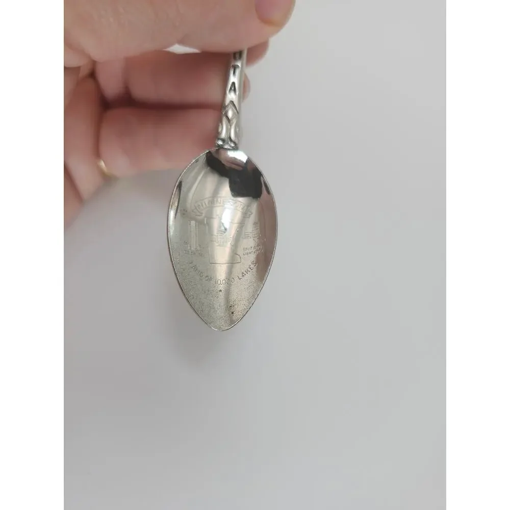 Lot 5 Minnesota Enamel Souvenir Collector Spoons Stainless Steel Travel Gift